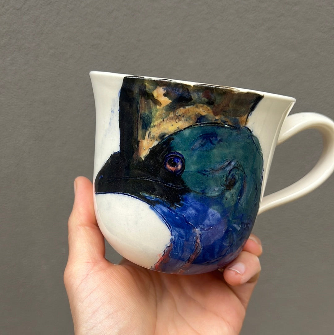 Ceramic cup with Cassowary